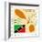 Stamp with Map and Flag of Saint Kitts and Nevis-Perysty-Framed Premium Giclee Print