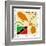 Stamp with Map and Flag of Saint Kitts and Nevis-Perysty-Framed Art Print