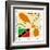 Stamp with Map and Flag of Saint Kitts and Nevis-Perysty-Framed Art Print