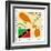 Stamp with Map and Flag of Saint Kitts and Nevis-Perysty-Framed Art Print