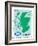 Stamp with Map and Flag of Scotland-Perysty-Framed Art Print