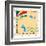 Stamp with Map and Flag of Seychelles-Perysty-Framed Art Print