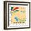 Stamp with Map and Flag of Seychelles-Perysty-Framed Art Print