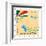 Stamp with Map and Flag of Seychelles-Perysty-Framed Art Print