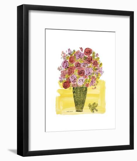 (Stamped) Basket of Flowers, 1958-Andy Warhol-Framed Art Print