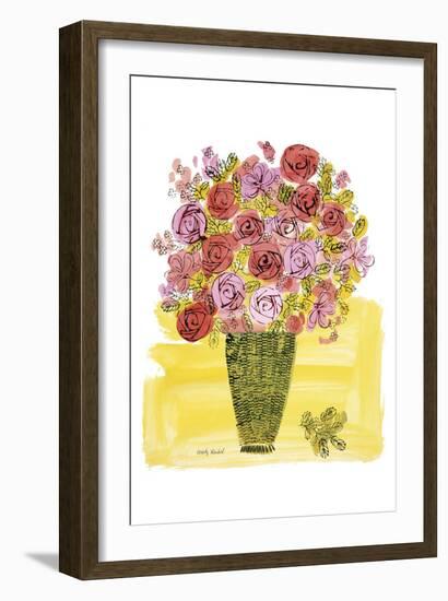 (Stamped) Basket of Flowers, 1958-Andy Warhol-Framed Art Print