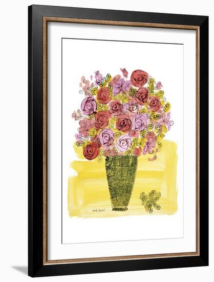 (Stamped) Basket of Flowers, 1958-Andy Warhol-Framed Art Print