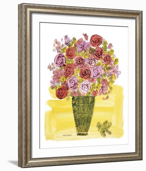 (Stamped) Basket of Flowers, 1958-Andy Warhol-Framed Art Print