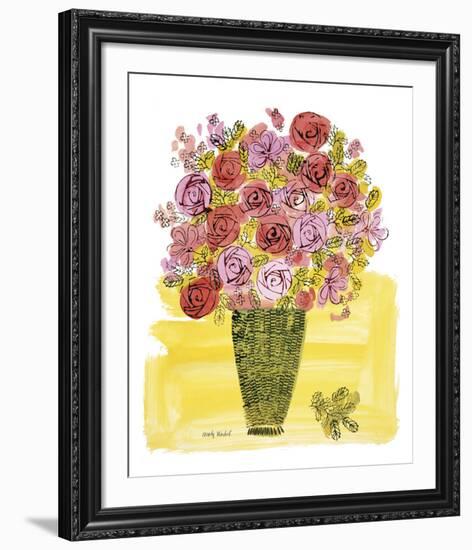 (Stamped) Basket of Flowers, 1958-Andy Warhol-Framed Art Print