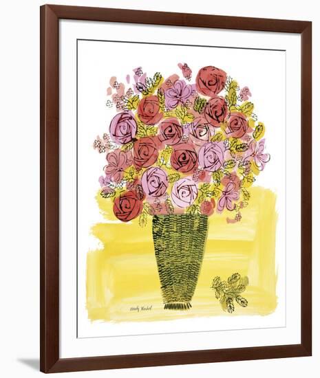 (Stamped) Basket of Flowers, 1958-Andy Warhol-Framed Art Print