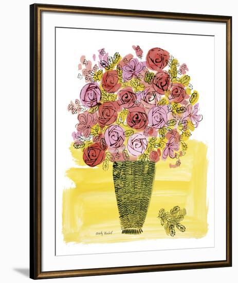 (Stamped) Basket of Flowers, 1958-Andy Warhol-Framed Art Print