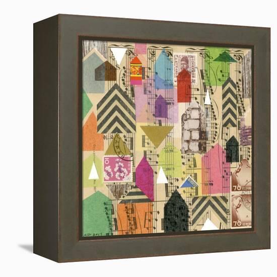 Stamped Houses I-Nikki Galapon-Framed Stretched Canvas