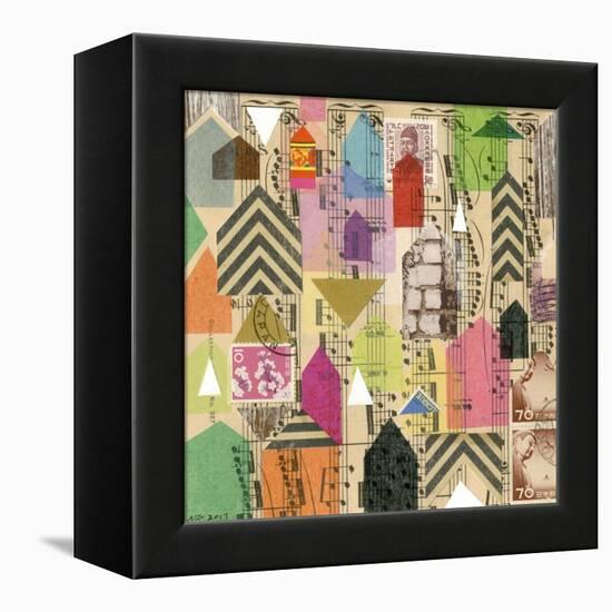 Stamped Houses I-Nikki Galapon-Framed Stretched Canvas