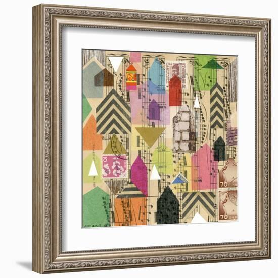 Stamped Houses I-Nikki Galapon-Framed Art Print