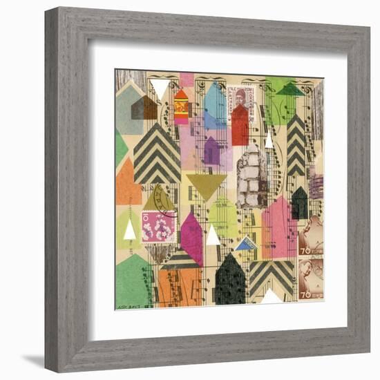 Stamped Houses I-Nikki Galapon-Framed Art Print