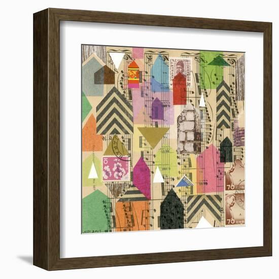 Stamped Houses I-Nikki Galapon-Framed Art Print