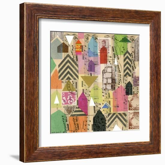 Stamped Houses I-Nikki Galapon-Framed Art Print