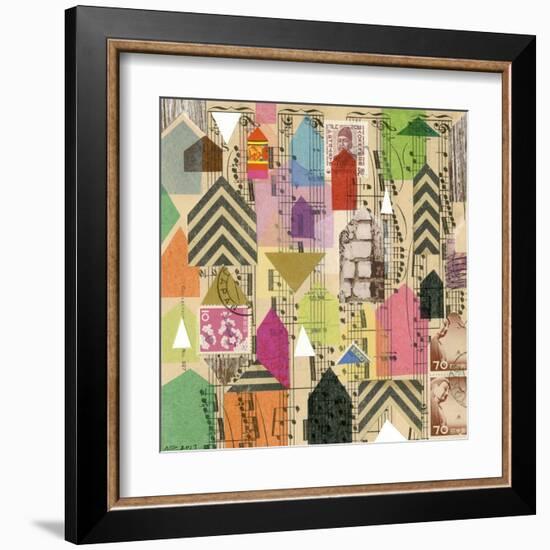 Stamped Houses I-Nikki Galapon-Framed Art Print