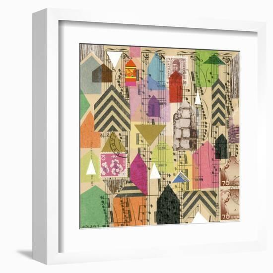 Stamped Houses I-Nikki Galapon-Framed Art Print