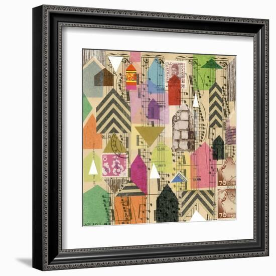 Stamped Houses I-Nikki Galapon-Framed Art Print