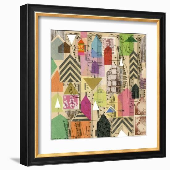 Stamped Houses I-Nikki Galapon-Framed Art Print