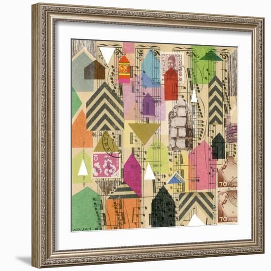 Stamped Houses I-Nikki Galapon-Framed Art Print