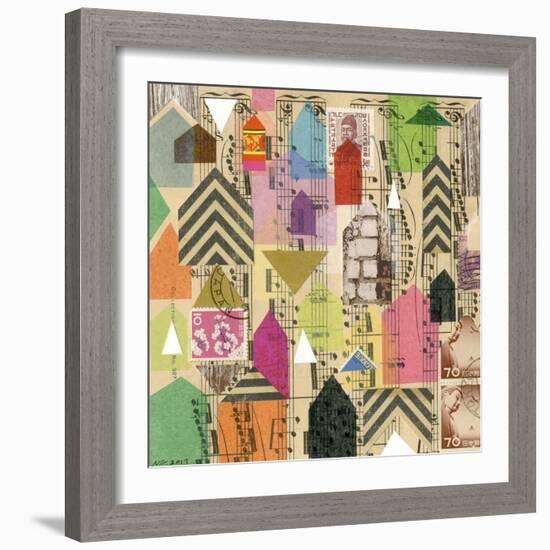 Stamped Houses I-Nikki Galapon-Framed Art Print