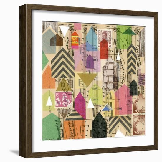 Stamped Houses I-Nikki Galapon-Framed Art Print