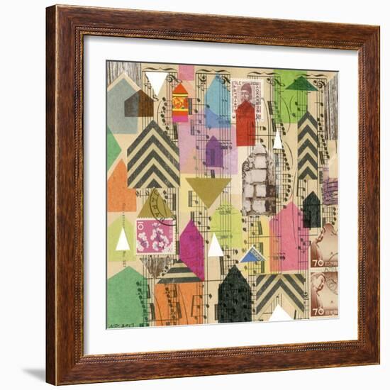 Stamped Houses I-Nikki Galapon-Framed Art Print