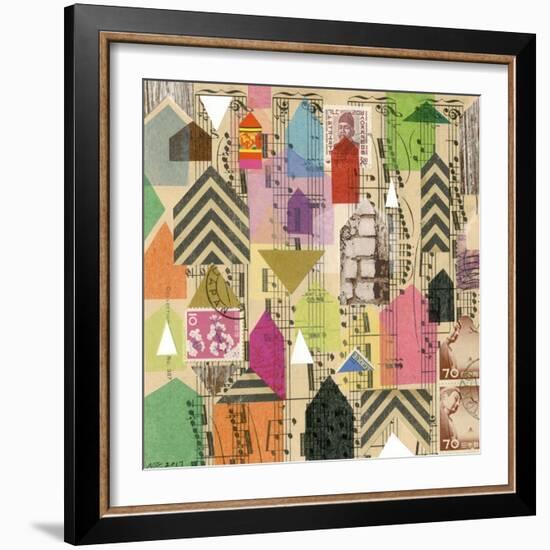 Stamped Houses I-Nikki Galapon-Framed Art Print