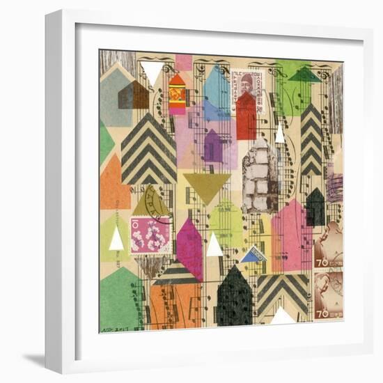 Stamped Houses I-Nikki Galapon-Framed Art Print