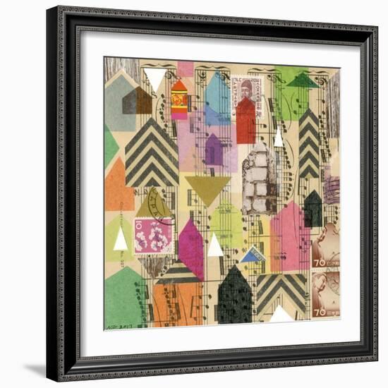 Stamped Houses I-Nikki Galapon-Framed Art Print