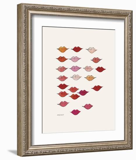 Stamped Lips, c. 1959-Andy Warhol-Framed Art Print