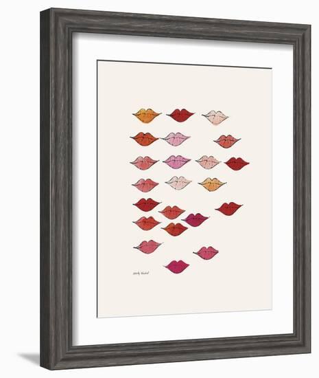 Stamped Lips, c. 1959-Andy Warhol-Framed Art Print