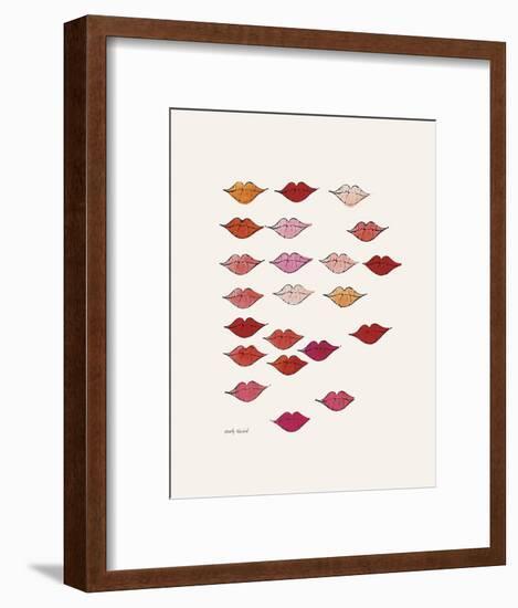 Stamped Lips, c. 1959-Andy Warhol-Framed Art Print