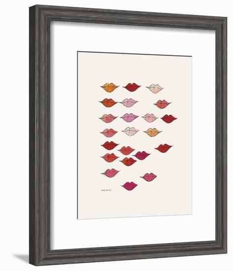 Stamped Lips, c. 1959-Andy Warhol-Framed Art Print