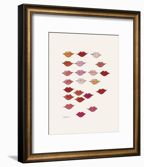 Stamped Lips, c. 1959-Andy Warhol-Framed Art Print