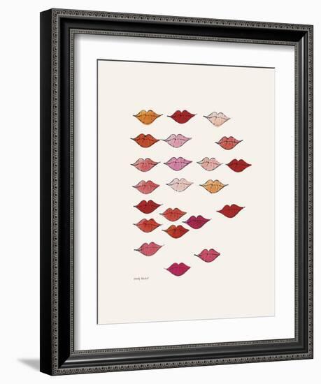 Stamped Lips, c. 1959-Andy Warhol-Framed Art Print