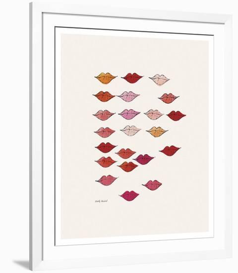 Stamped Lips, c. 1959-Andy Warhol-Framed Art Print