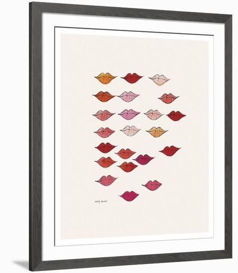 Stamped Lips, c. 1959-Andy Warhol-Framed Art Print