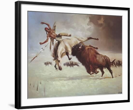 Stampede-Harry Bishop-Framed Premium Giclee Print