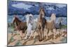 Stampeding Horses-Kestrel Michaud-Mounted Giclee Print