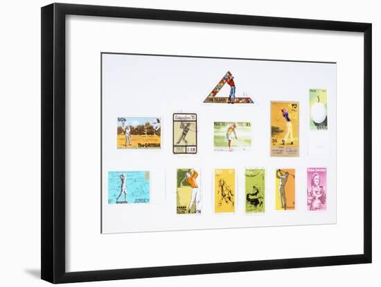 Stamps from various countries, with golfing theme, 20th century-Unknown-Framed Giclee Print