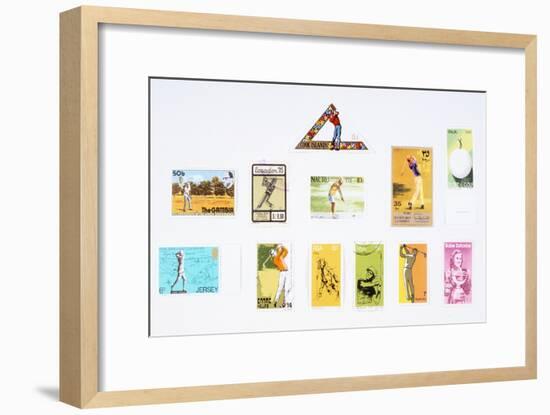 Stamps from various countries, with golfing theme, 20th century-Unknown-Framed Giclee Print