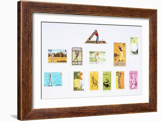 Stamps from various countries, with golfing theme, 20th century-Unknown-Framed Giclee Print