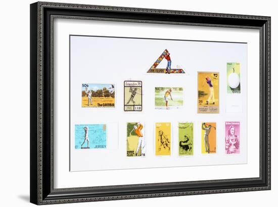 Stamps from various countries, with golfing theme, 20th century-Unknown-Framed Giclee Print