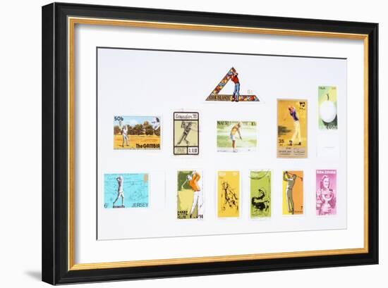 Stamps from various countries, with golfing theme, 20th century-Unknown-Framed Giclee Print