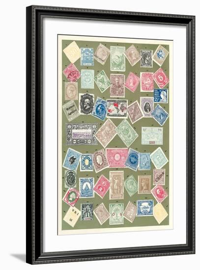 Stamps of the World-null-Framed Art Print