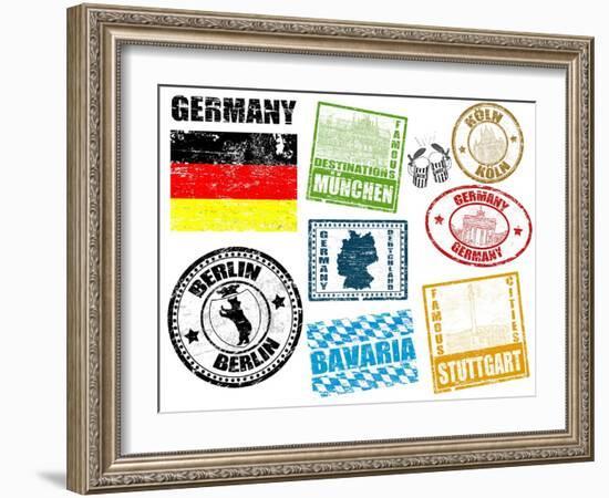 Stamps With Germany-radubalint-Framed Art Print