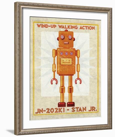 Stan Jr. Box Art Robot-John W^ Golden-Framed Art Print